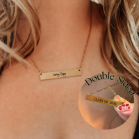 Engraved Class Of Graduation Year Necklace | Bar Necklace | Graduation Gift | Gift For Her | Graduation | Class Of 2025 | School Year |