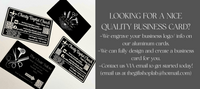 Aluminum Engraved Business Cards, Business Cards, Business Advertising, Great Quality Aluminum Business Cards, Business Supplies