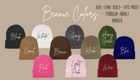 Personalized Leather Patch Unisex Beanies | Personalized Gifts For Her | Kids Gift | Unisex Gift | Family Beanies | Gift For Men