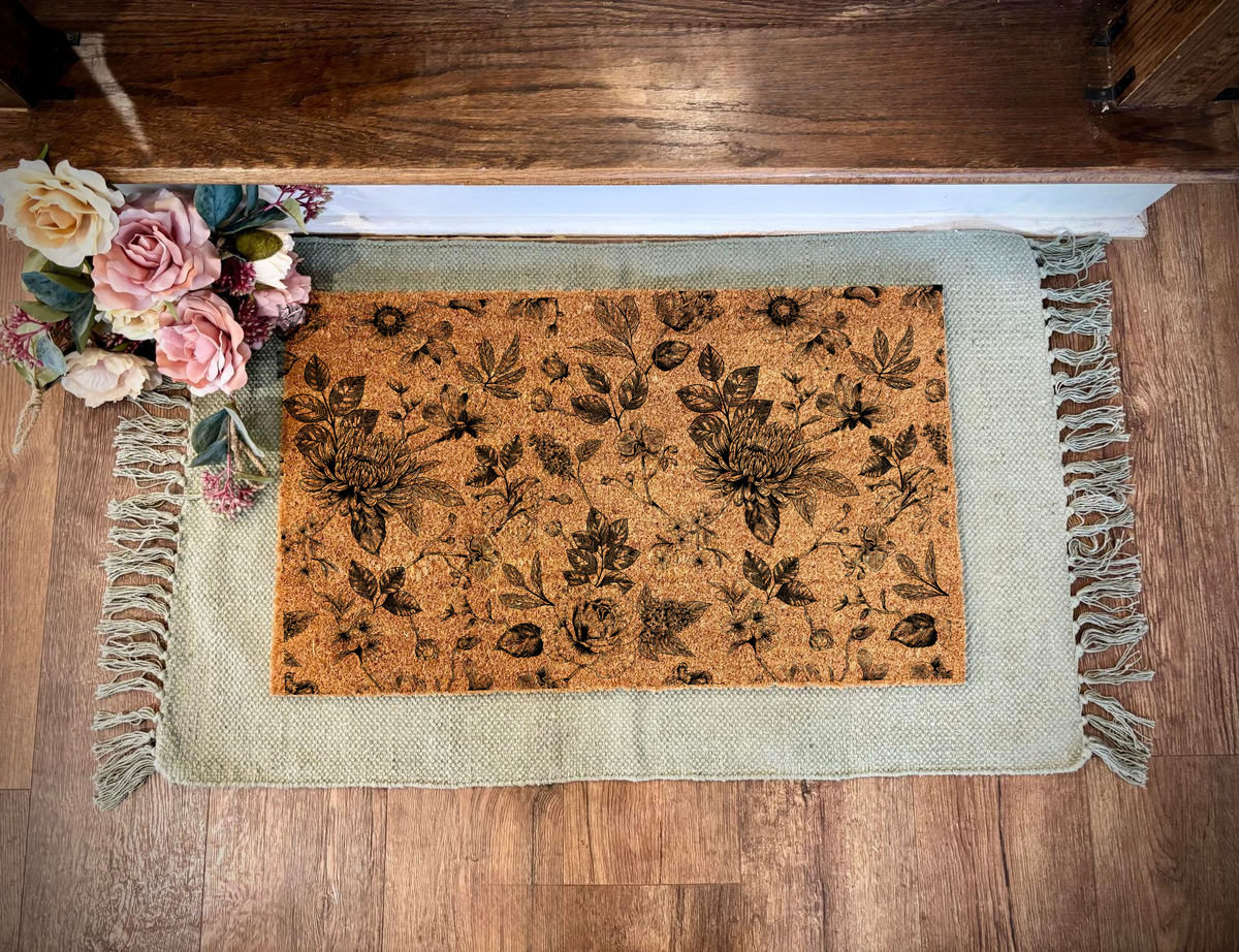 Chinoiserie Print Doormat | Spring Doormats | Fun Print Doormats | Porch Decor | Home Decor