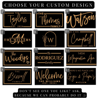 Black Custom Door Mat | Housewarming Gift | Personalized Gift | Welcome Door Mat | Family Last Name Doormat | Personalized Doormat|Home Gift