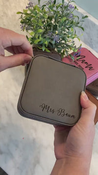 Personalized Jewelry Box, Christmas Gifts for Women, Custom Christmas Gift, Travel Size Jewelry Holder, Birth Month, Bridesmaid Proposal