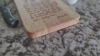 Handwritten Recipe Cutting Board | Cutting Board Recipe | Personalized Gifts | Grandmas Recipe | Engraved Cutting Board | Family Recipe Gift