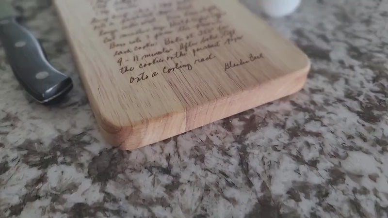 Handwritten Recipe Cutting Board | Cutting Board Recipe | Personalized Gifts | Grandmas Recipe | Engraved Cutting Board | Family Recipe Gift