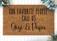 Personalized Gifts, Personalized Doormat, Custom Door Mat, Grandparent Doormat, Christmas Gift, Doormat, Grandma Gift, Gift for Women, Gift