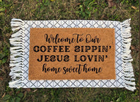 Farmhouse Doormat | Farmhouse Decor | Welcome Mat | Housewarming Gift | Door Mat | Wedding Gift | Closing Gift | Outdoor Doormat | Home Gift