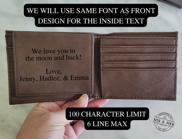 Men's Leather Wallet | Men's Wallet | Custom Wallet | Groomsmen Wallet Gift | Custom Gifts For Him | Men's Leather Accessories | Dad Gift