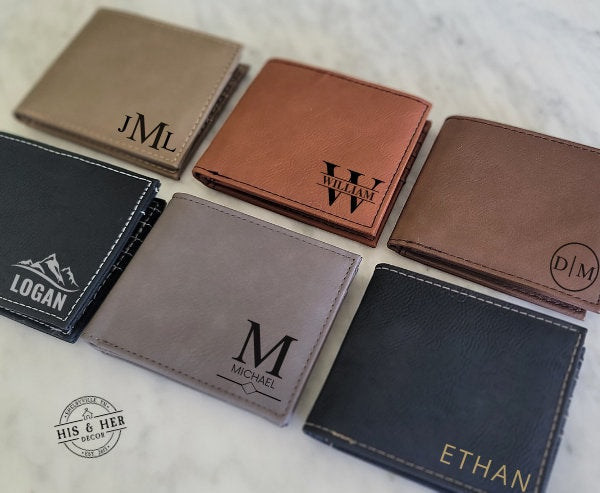 Custom Engraved Wallet | Custom Men's Wallet | Custom Wallets | Custom Man Gift | Gifts For Him | Custom Dad Gift | Engraved Wallet