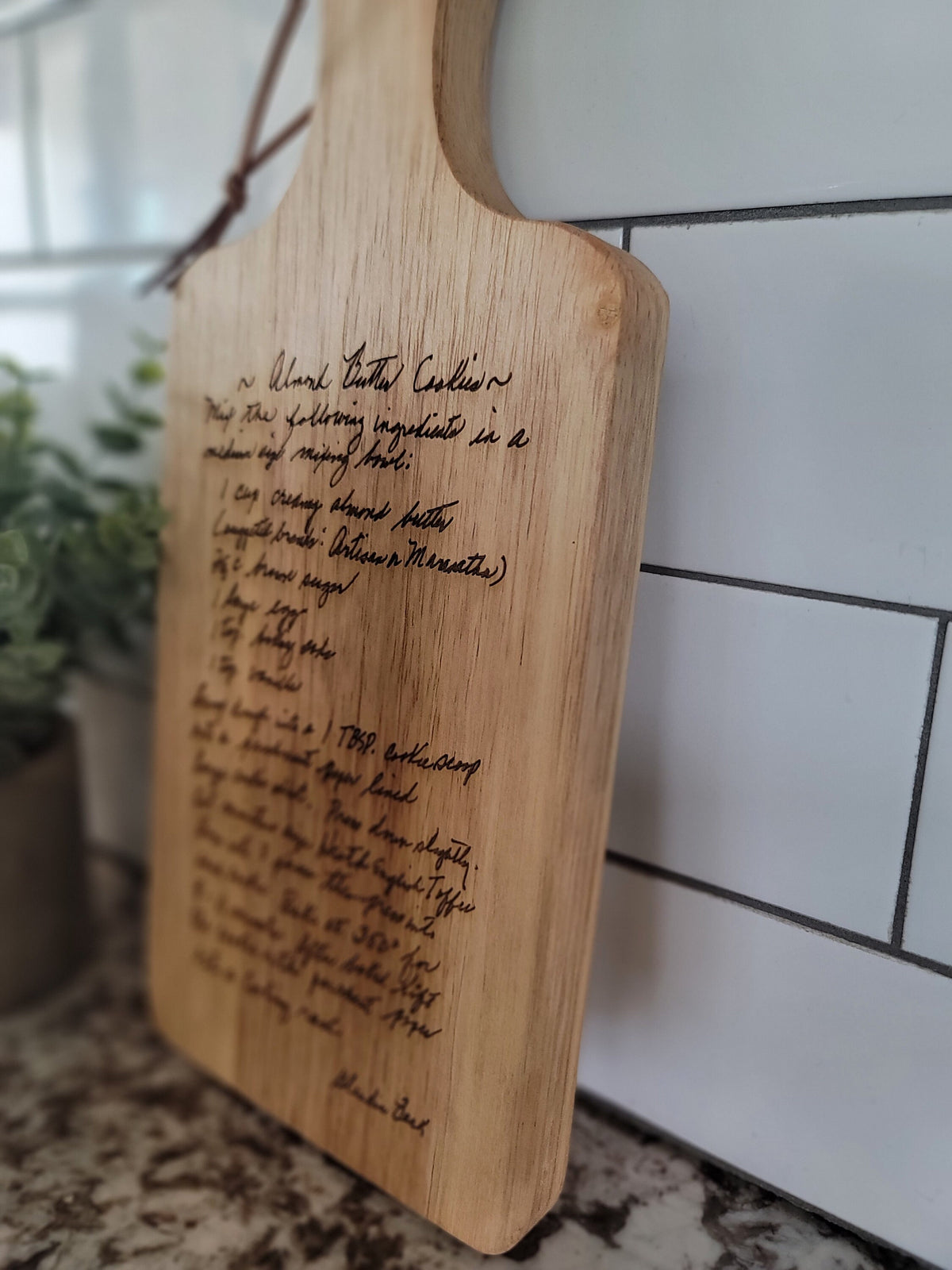 Handwritten Recipe Cutting Board | Cutting Board Recipe | Personalized Gifts | Grandmas Recipe | Engraved Cutting Board | Family Recipe Gift