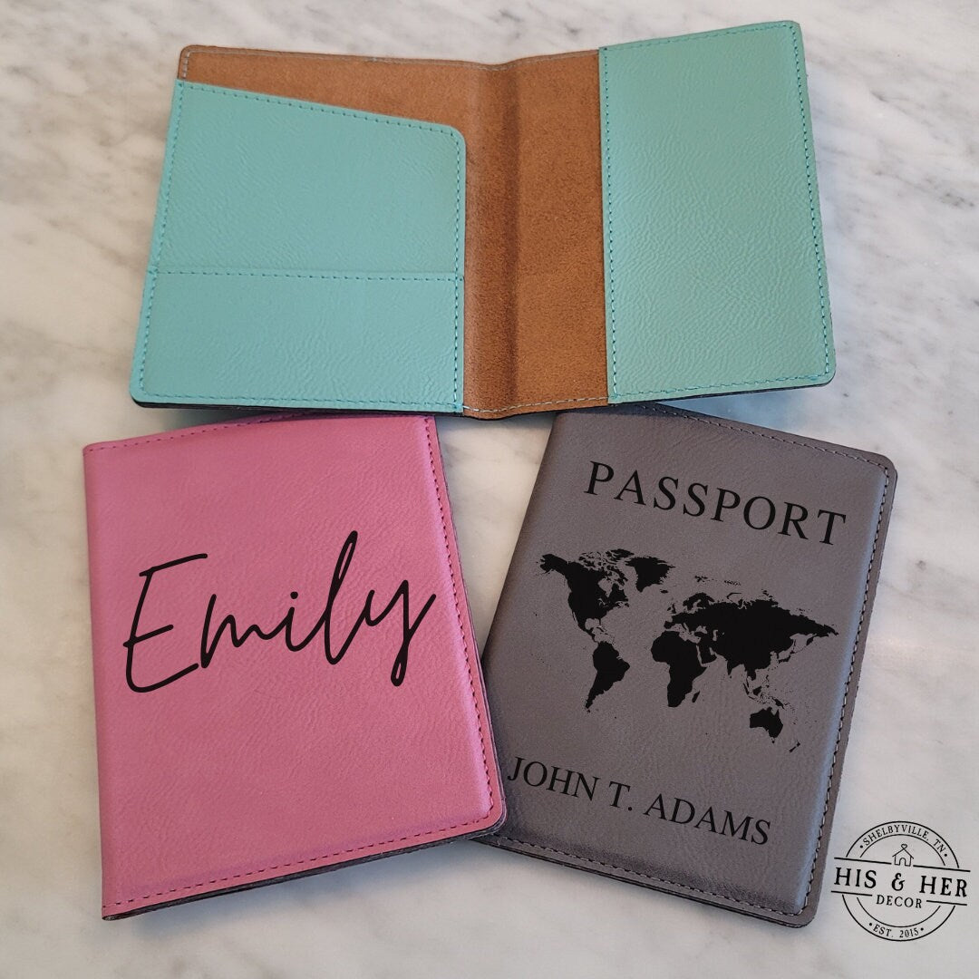 Passport Holder And Luggage Tag | Custom Luggage Tags | Custom Passport Holder | Passport Cover | Leather Luggage Tags | Travel Gift