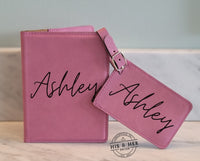 Personalized Passport & Luggage Tag Set | Custom Passport Holder | Custom Luggage Tag | Engraved Passport | Suitcase Tag|Travel Accessories