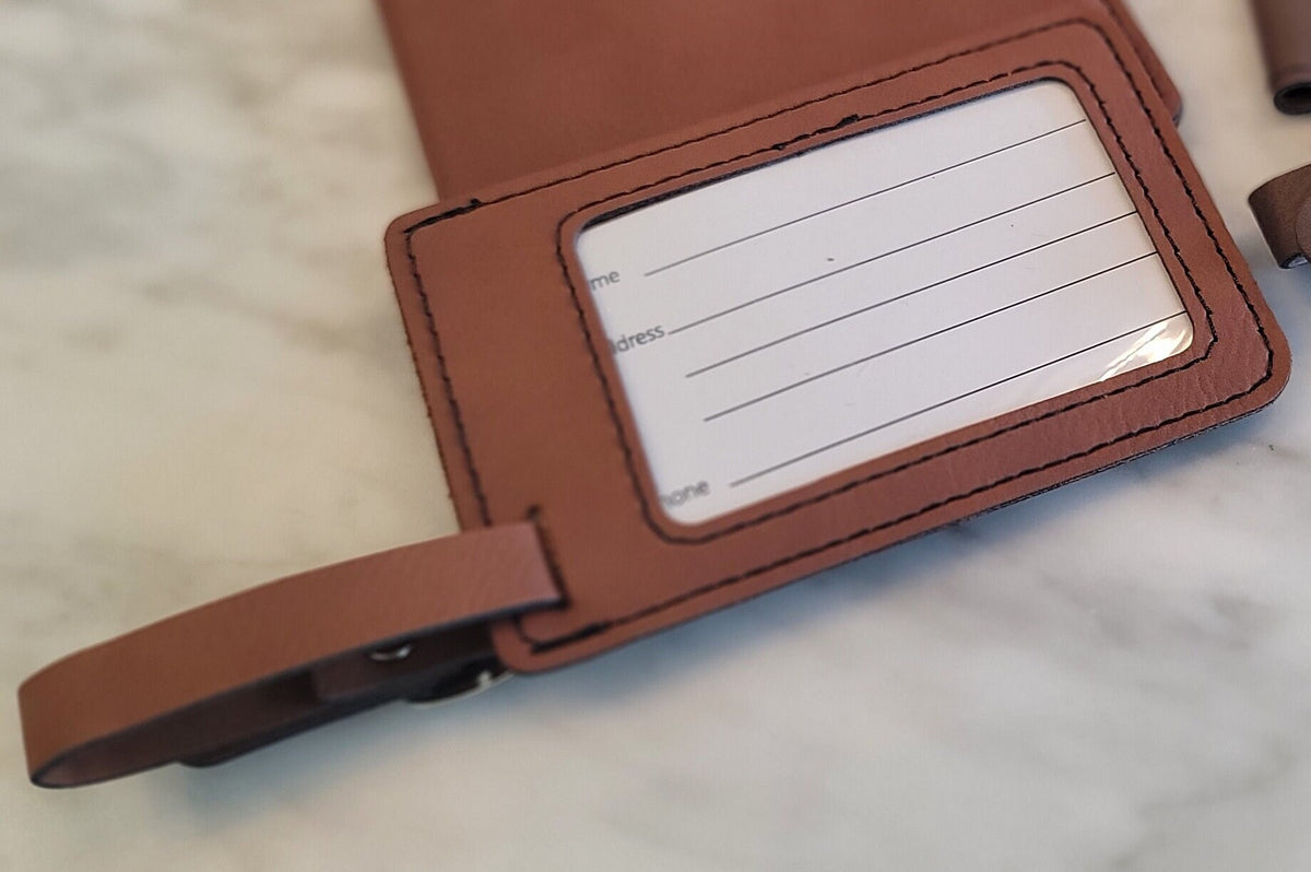 Passport Holder And Luggage Tag | Custom Luggage Tags | Custom Passport Holder | Passport Cover | Leather Luggage Tags | Travel Gift
