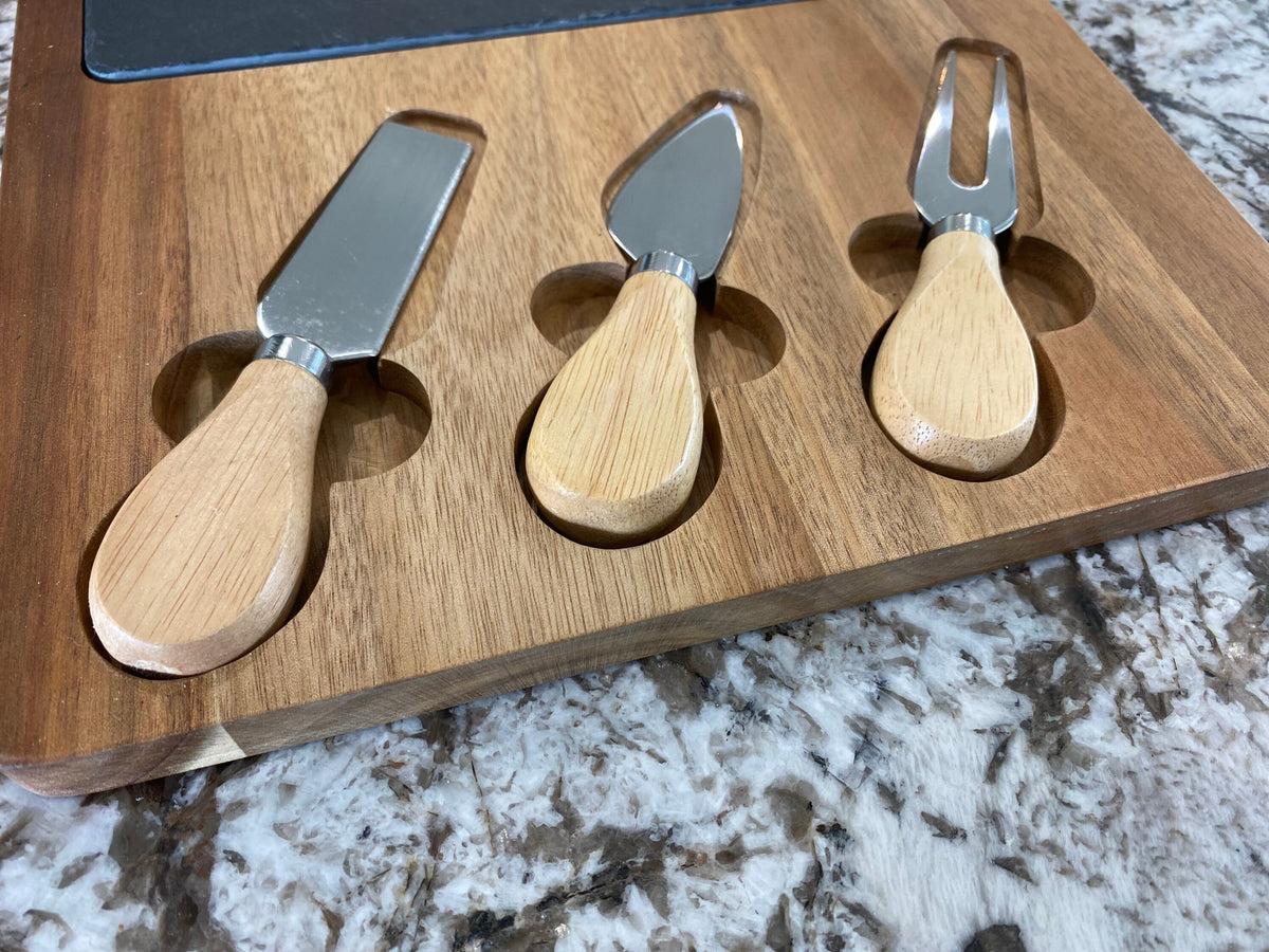 Personalized Slate Cheese Board Set | Custom Wedding Gift | Wedding Gift | Personalized Wedding Gift | Cheese Board | Charcuterie Board Set