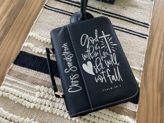 Personalized Leather Bible Cover | Baptism Gift | Custom Bible Cover | Personalized Engraved Gifts | Book Covers | Religious Bible Cover