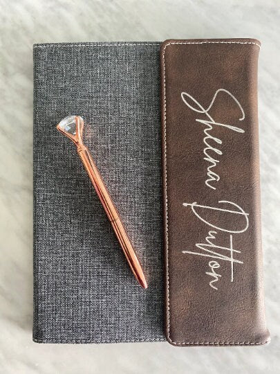 Custom Christmas Gift | Christmas Gifts | Personalized Gifts | Leather Notebook | Canvas Legal Pad | Gift for Coworker | Office Supplies