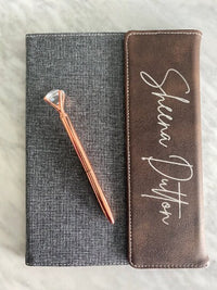 Custom Christmas Gift | Christmas Gifts | Personalized Gifts | Leather Notebook | Canvas Legal Pad | Gift for Coworker | Office Supplies