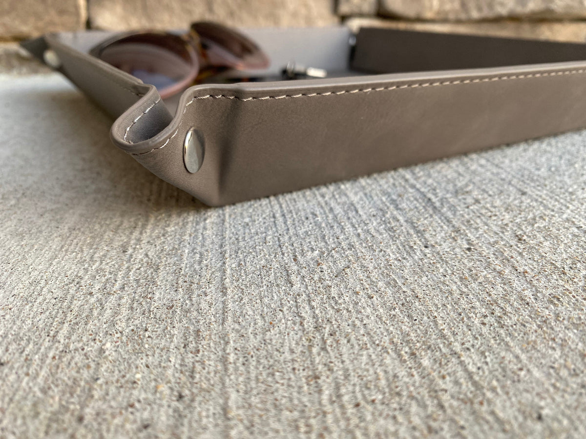 Custom Father's Day Gift | Leather Catch All Tray | Engraved Gifts for Dad | Personalized Gifts | Gift For Him | Dad Gift From Kids | Valet