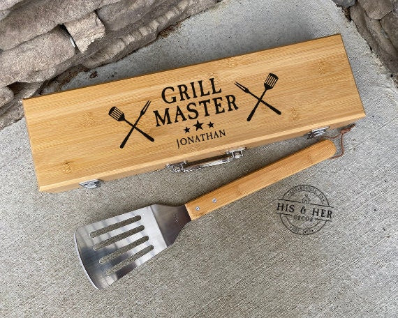 Custom Father's Day Grill Set | Father's Day Gifts | Grilling and Tools | Personalized Gifts For Him | Best Flippin Dad | Grandfather Gift