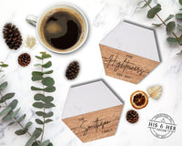 Set of 4 Custom Marble Wood Coasters | Personalized Gifts | New Home Housewarming Gifts | Wedding and Bridal Gifts | Engraved Coasters