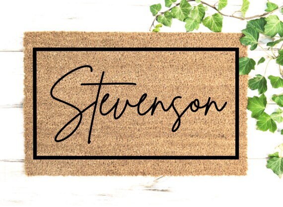Outdoor Custom Doormat | Doormat With Last Name | Housewarming Gift | Front Door Decor | Welcome Mat | Closing Gift | Personalized Door Mat