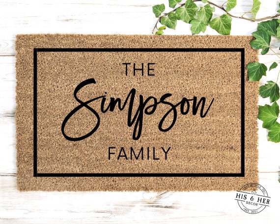 Personalized Christmas Gift | Personalized Gifts For Her | Gift For Women | Custom Door Mat | Christmas Gifts | Front Porch Decor | Door Mat