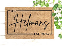 Outdoor Custom Doormat | Doormat With Last Name | Housewarming Gift | Front Door Decor | Welcome Mat | Closing Gift | Personalized Door Mat
