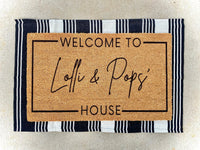 Grandparent Doormat | Christmas Gifts | Personalized Gift for Grandparents | Gift for Mom | Gift for Grandma | Custom Door Mat |Welcome Mat