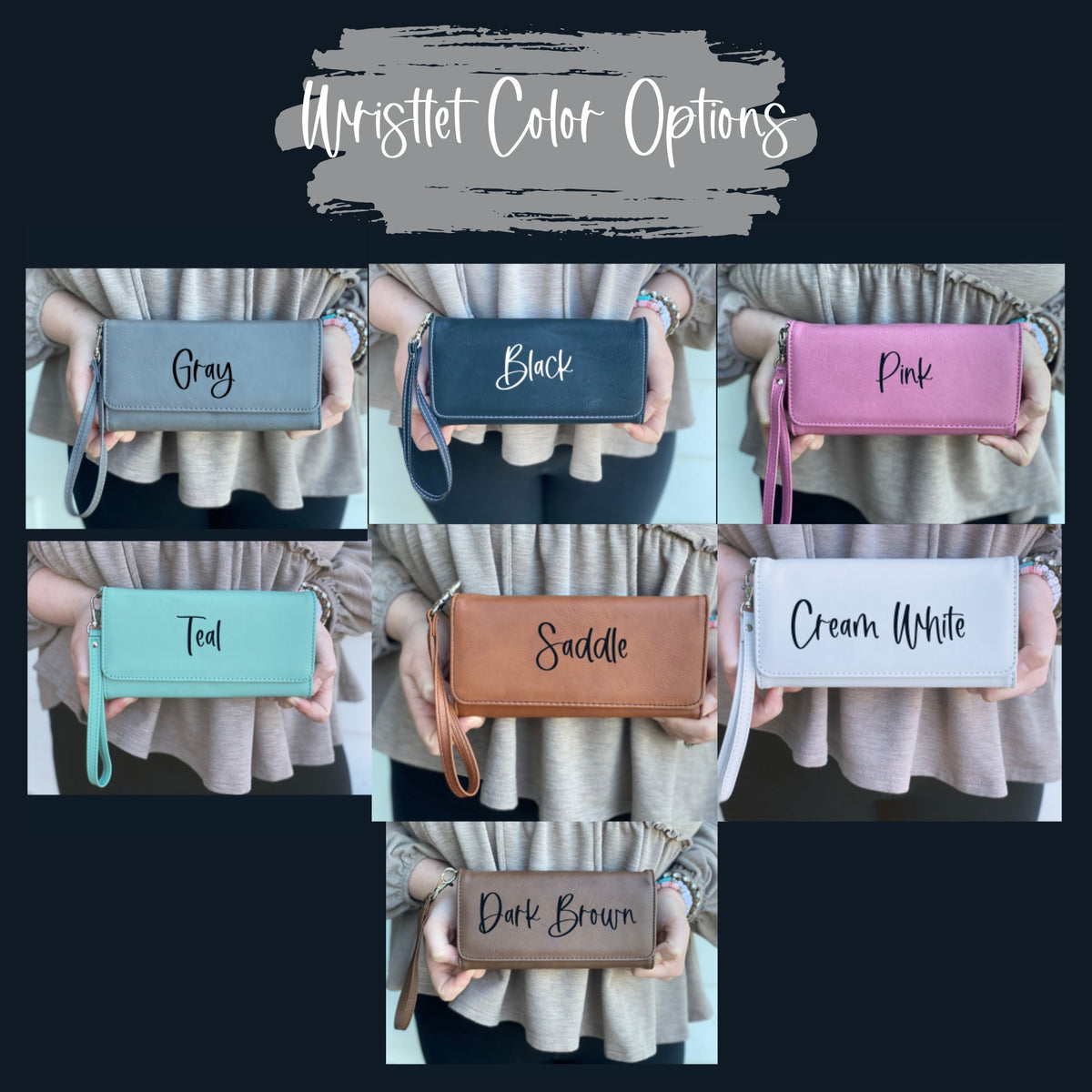 Custom Valentine Gift for Her | Valentines Day | Monogram Purse | Wristlet Wallet | Clutch Purse | Personalized Gift | Leather Wristlet