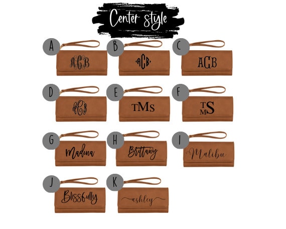 Custom Valentine Gift for Her | Valentines Day | Monogram Purse | Wristlet Wallet | Clutch Purse | Personalized Gift | Leather Wristlet