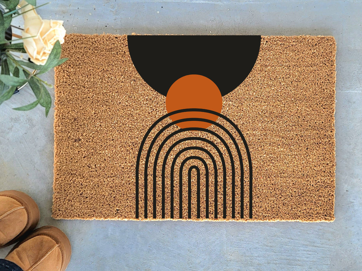 Geometric Shape Doormat | Minimalist Decor | Boho Decor | Geometric Decor | Welcome Mat | Bohemian Doormat |