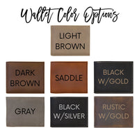Custom Engraved Wallet | Custom Men's Wallet | Custom Wallets | Custom Man Gift | Gifts For Him | Custom Dad Gift | Engraved Wallet